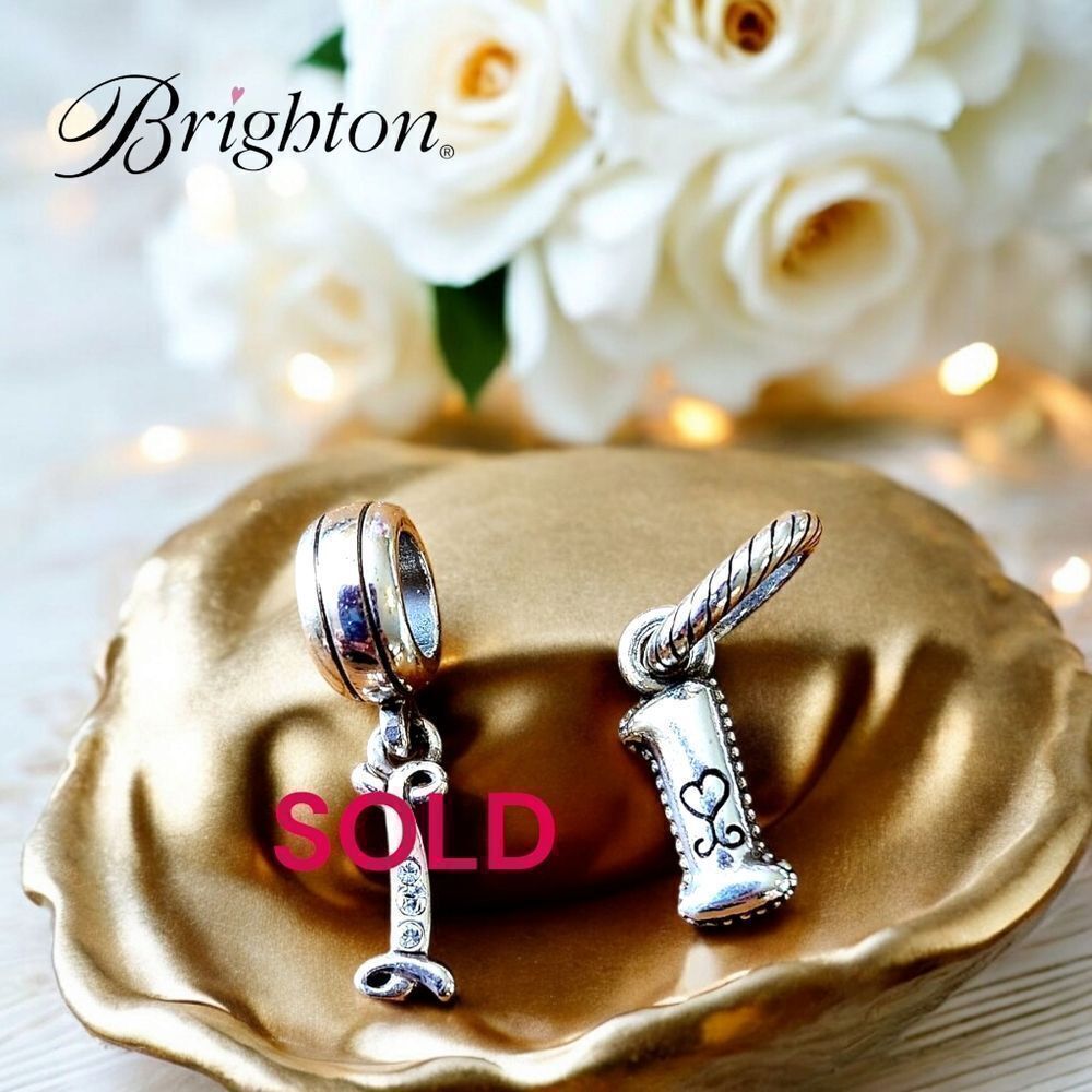 BRIGHTON Vintage Dangle Charms. Script L and #1, $12 each! TIMELESS!